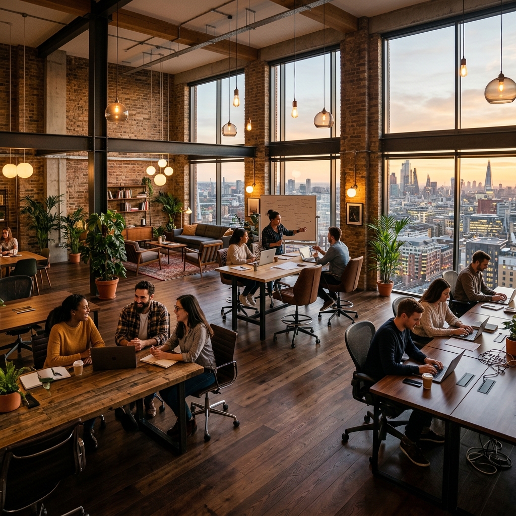 Modern coworking space interior